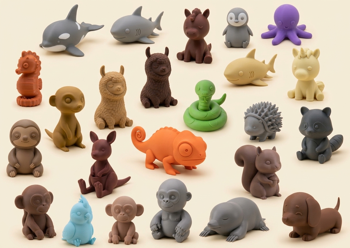 Mini Figuras de Animales Cute - Colección Kawaii