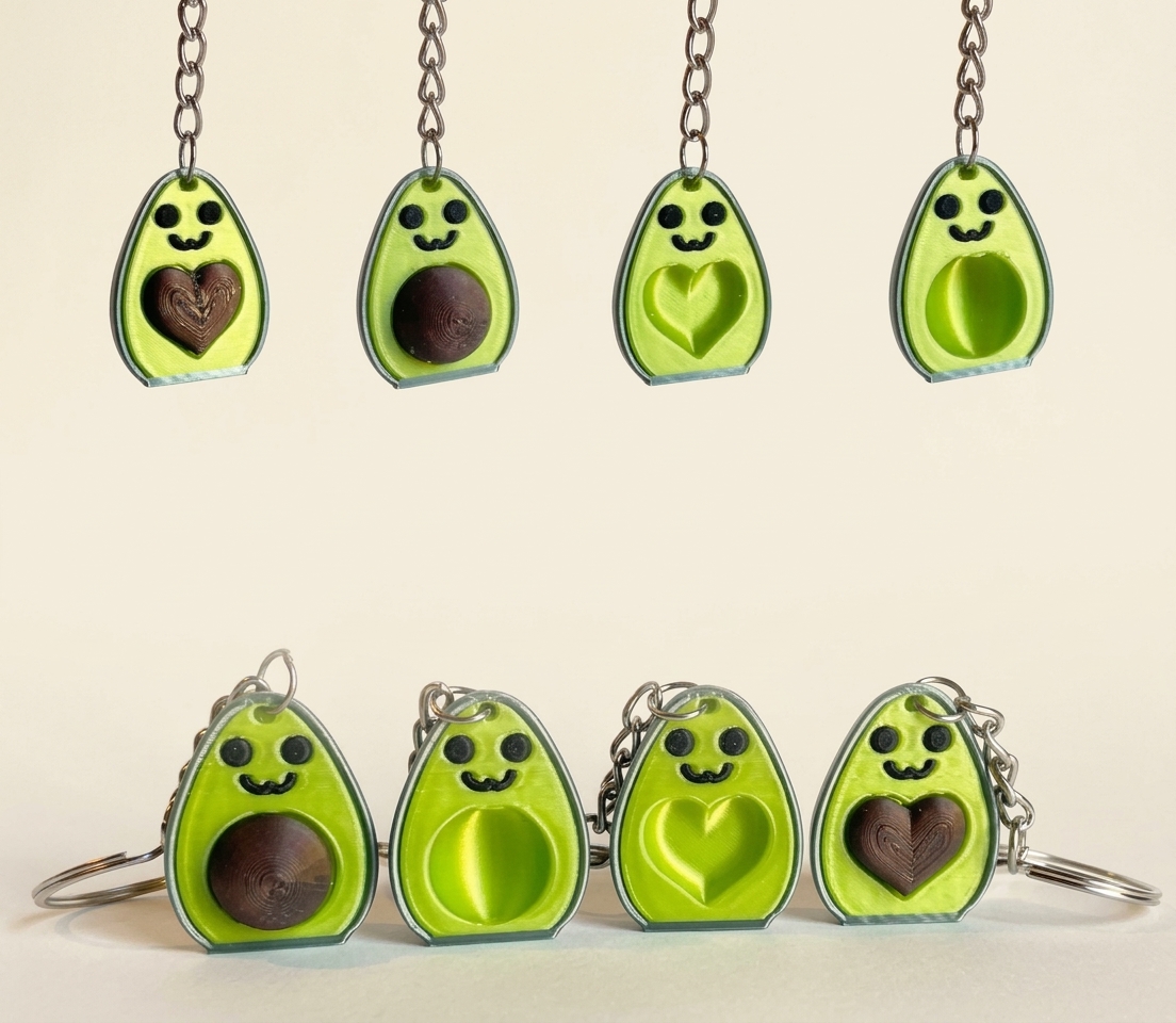 Llavero Aguacate Enamorado (Pack de 3)