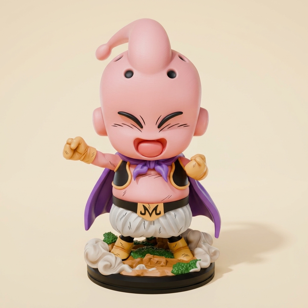 Figura Majin Buu Chibi con Base